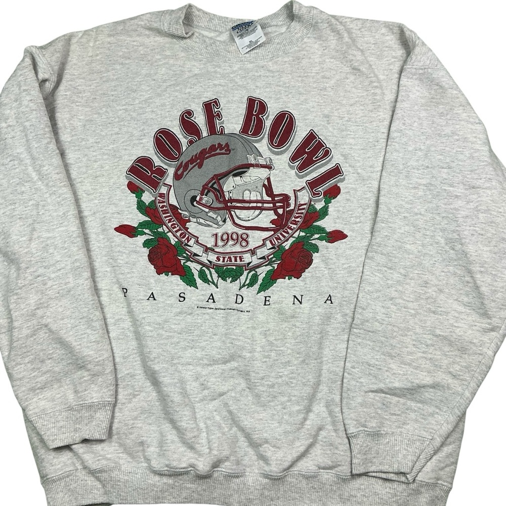 Vintage Washington State Cougars 1998 Rose Bowl Crewneck crimson and gray XL
